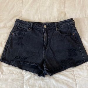 black pacsun denim shorts